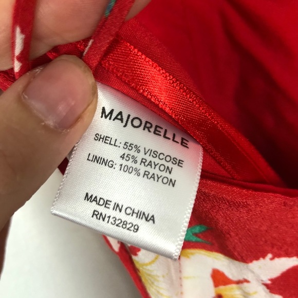 Majorelle Leticia red floral criss cross romper - Picture 9 of 10